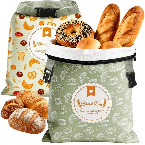 2 Pack Bread Bags for Homemade Bread, 17