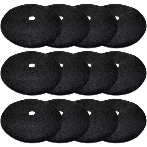 12 Pack 20.5 Inch Non-Woven Tree Mulch Ring Degradable Reusable Weed Barrier Mat