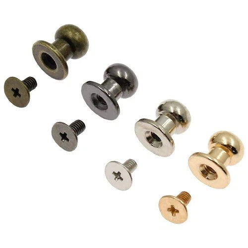 60 Sets Chicago 8Mm round Head Button Phillips Screw Stud Rivet, 4 Colors Leathe
