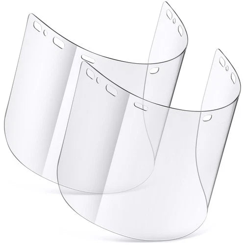 2 Pack Clear PETG Face Shield Compatible with MCR Safety 181640, 16 x 8 x 0.06 I
