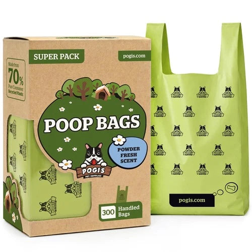 Pogi’S Dog Poop Bags with Handles – Extra-Thick, Leak-Proof, Large, Fresh Scent,