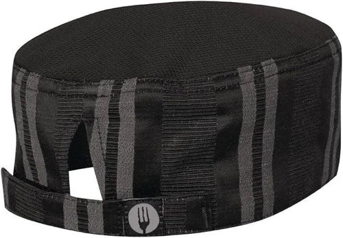 Unisex Presidio Cool Vent Chef Beanie, Black Grey, One Size
