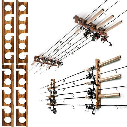 Holds up to 12 Rods Fishing Pole Rod Racks Wall or Ceiling Mounted Fishing Pole