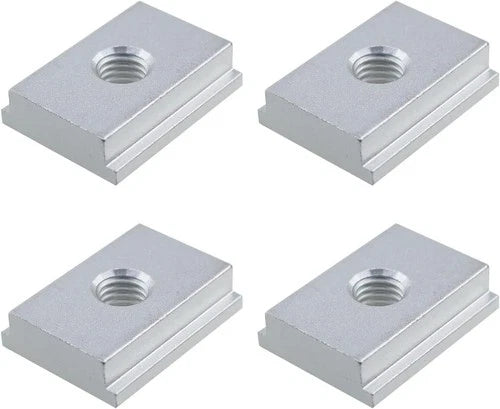 T-Track Slider MEETOOT 4Pcs Silver Aluminum Alloy M8 T Slot Nut Furniture Nuts f