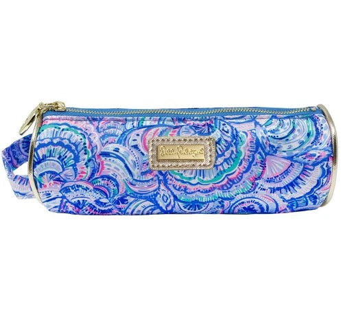 Lilly Pulitzer Cute Pencil Case, Colorful Zipper Pouch for Happy As A Clam...