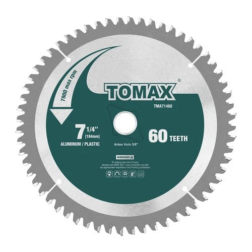 7-1/4-Inch 60 Tooth TCG Aluminum and Non-Ferrous Metal Saw Blade with 5/8-Inch D
