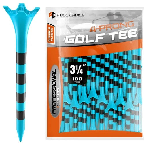 Professional Plastic Golf Tees 100 Pack (3-1/4