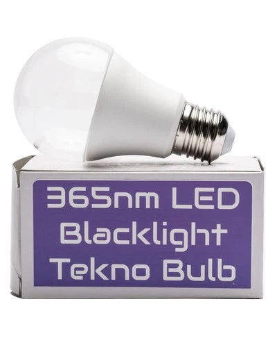 LED 365nm Blacklight Bulb 12W A60 Base UV Light for Glow Parties & Detection NEW