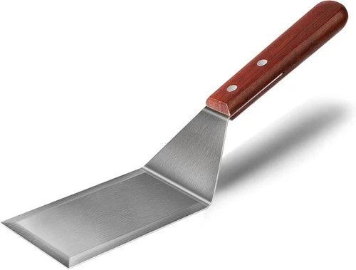 Metal Spatula for Cast Iron Skillet Grill Stainless Steel Spatula for Burger, Fi