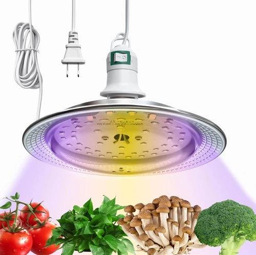 LED Growing Lights for Mushroom Kit, 360°Mushroom Grow Hanging Light with Dual S