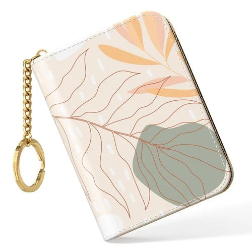 Credit Card Holder, Small RFID Card Wallet for Women, Slim Leather Card Holder W