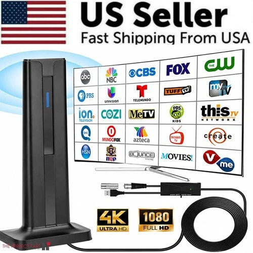 8000 Miles Upgraded TV Digital Antenna HDTV Amplified HD 1080P 4K Long Range