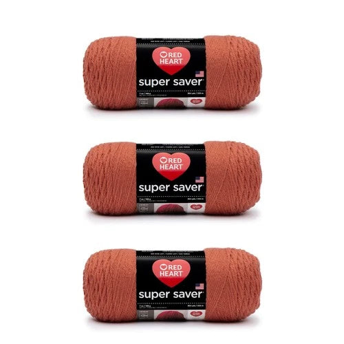 Super Saver Yarn for Crocheting Knitting Coral 3-Pack