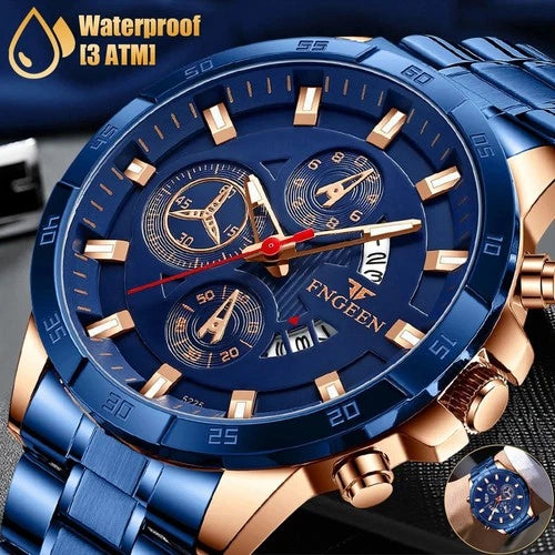 Waterproof Men Watch Stainless Steel Quartz Classic Business Luminous Wristwatch