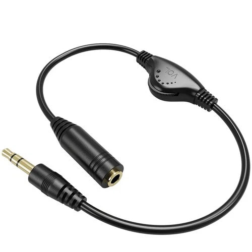 3.5mm Male to Female Stereo Audio Extension Cable Adapter with Volume Control