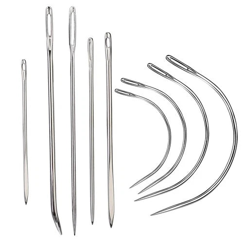 9 Pcs Heavy Duty Hand Sewing Needles Kit,Leather Sewing Needles with 5 Leather H