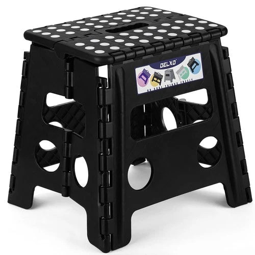 Folding Step Stool - 13 inch Height Heavy Duty Foldable Stool for Adults, Ki...