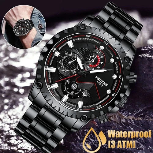 Men's Waterproof Luxury Watch Stainless Steel Quartz Luminous Classic Wristwatch