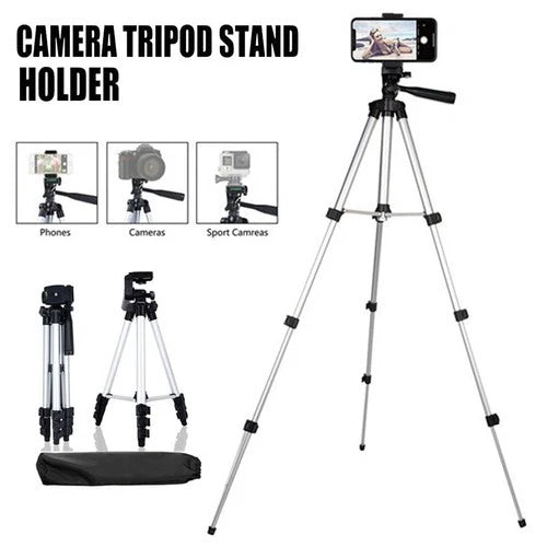 Professional Camera Phone Holder Tripod Stand for Smartphone iPhone Samsung+ Bag