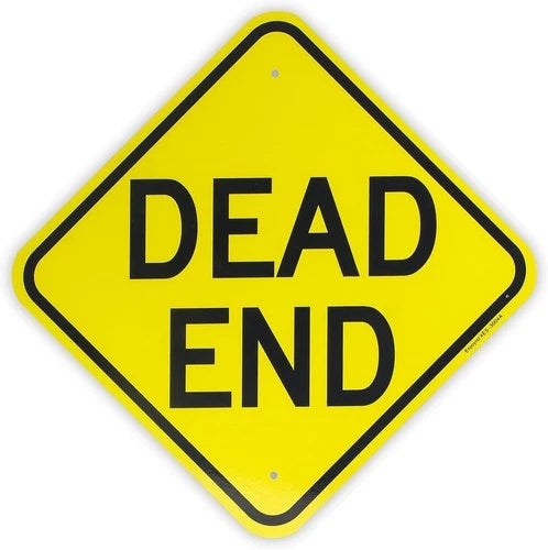 Dead End Sign,- 12