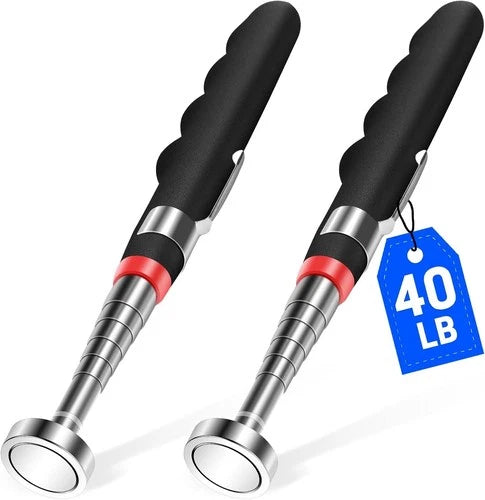 2PCS Telescoping Magnetic Pickup Tool with 40lb Pull Force, 30in Telescopic S...