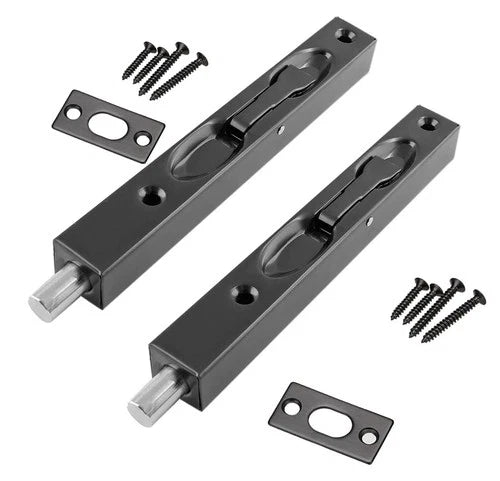 Security Door Bolt Latch Double Lever Action Flush French Slide 2Pk 6?Stainless