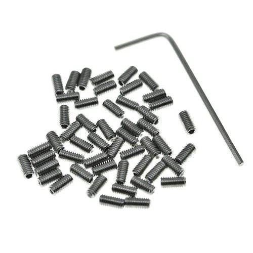 50X Metric M3X6 Stainless Steel Guitar Bridge Saddle Height Adjustment Screws fo