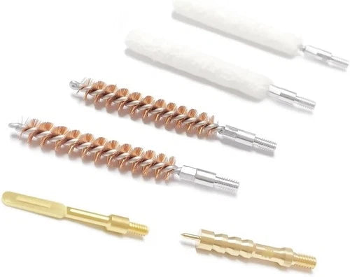 6 Pack Bore Brush/Swab Cleaning Kit Phosphor Bronze 5.56mm/7.62mm/9mm/12GA
