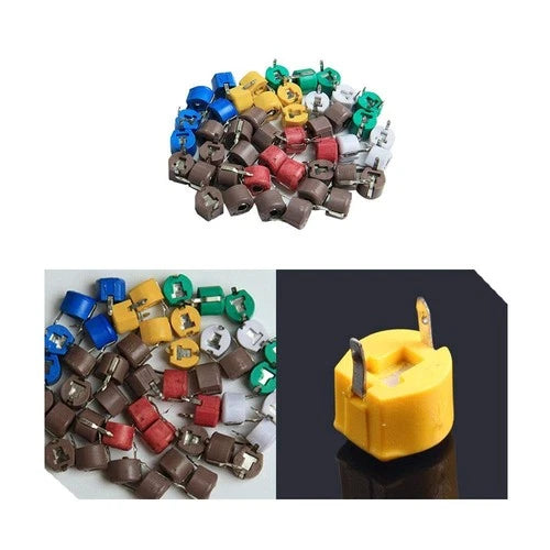 Acxico 45 pcs 9 Values Trimmer Capacitor Kit Assorted Adjustable Variable Capaci