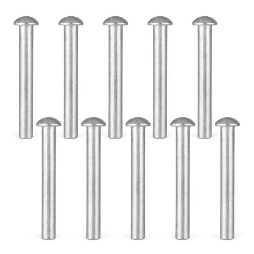 10 PCS Rivets for Spade Handle, Solid Rivet Tool Shovel Handle Silver