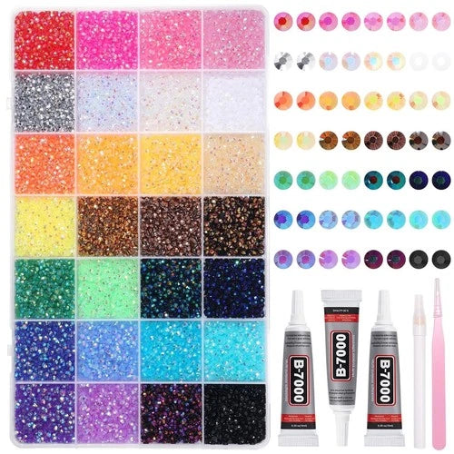 32000-Piece Rhinestone Bedazzling Kit with Tools for Crafts and DIY Projects