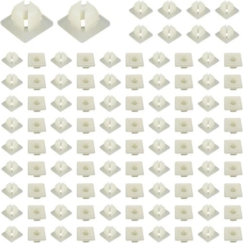 100 PCS License Plate Screw Inserts, Nylon Screw Inserts for Front Back License