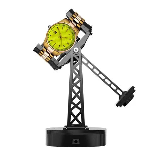 Single Watch Winder for Automatic Watches Timer Shutdown Adjustable Speed Self