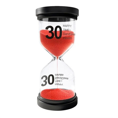 30 Minute Sand Timer, Plastic Sand Clock, Acrylic Hourglass Sand Watch 30 Min...