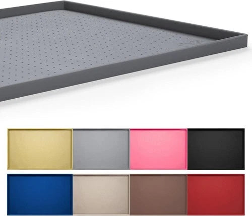 Dog Feeding Mat,100% Waterproof Food Grade Silicone Pet Food and Water Bowl Plac