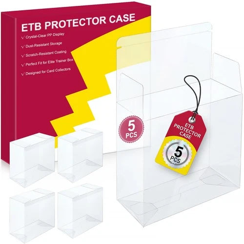 ?5 Pcs? PKMN ETB Protector Case, Elite Trainer Box Protector, ETB Box Plastic Di