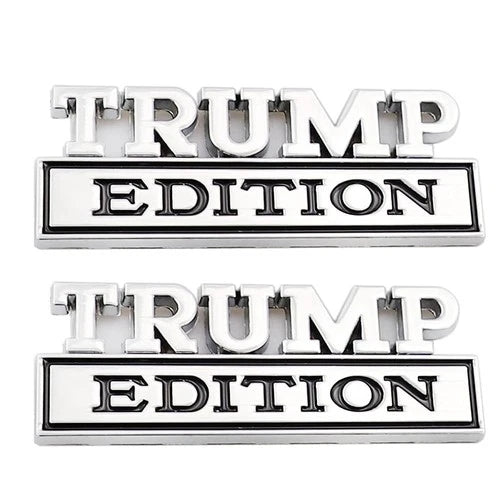 2 Pcs Trump Edition Emblem Car Metal Badge 3D Decal Sticker Fit for F150 F250 F3