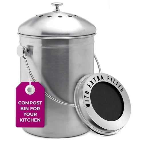 EPICA Countertop Compost Bin Kitchen | 1.3 Gallon | Odorless Composting Bin with