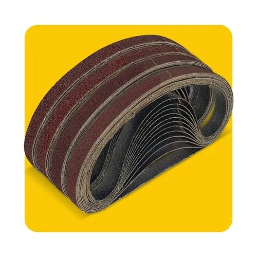48 Pcs 3/8 x 13 Inch Assorted Aluminum Oxide Belt Sander Sanding Belt - 8 Each o