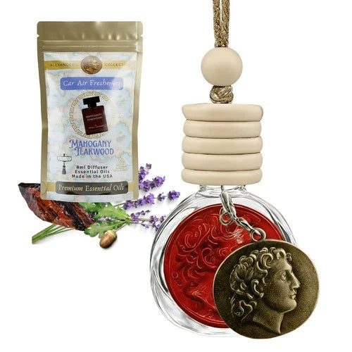 Mahogany Teakwood Luxury Car Air Freshener - Rich Scent Inspired by Classic Teak
