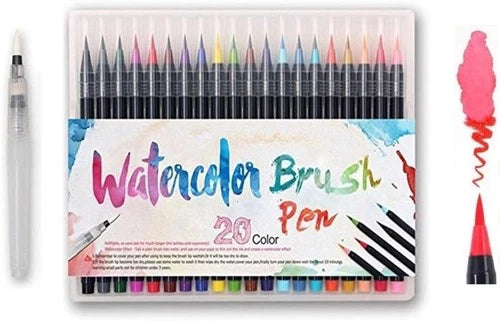 Watercolor Brush Pens Set - Premium Soft Flexible Dual Tips Coloring Brush Pen