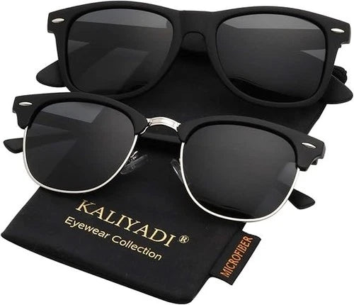 Medium, A04-(2 Pack) Matte Brown | | Golden Rim / Black | | Silver