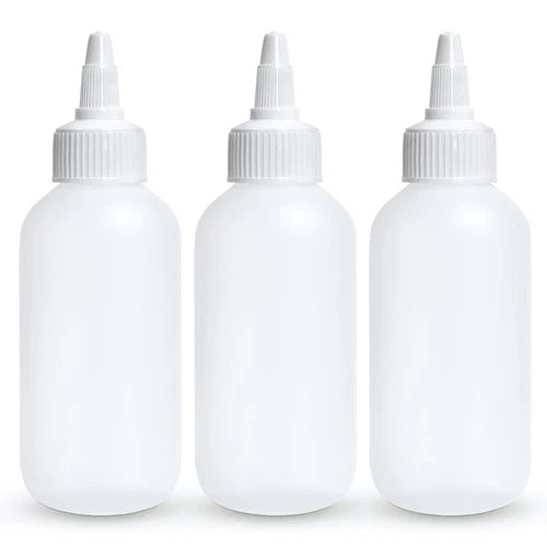 Condiment Squeeze Bottles - 4 OZ Squirt Empty Bottles, Twist Top Cap, Leak Proof
