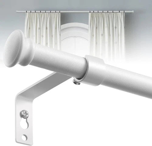 White Curtain Rods for Windows 28 to 50 Inch - 5/8?Heavy Duty Curtain Rods Set,
