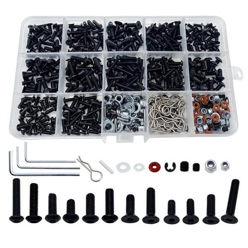 520Pcs Universal RC Screw Kit Screws Assortment Set for Traxxas