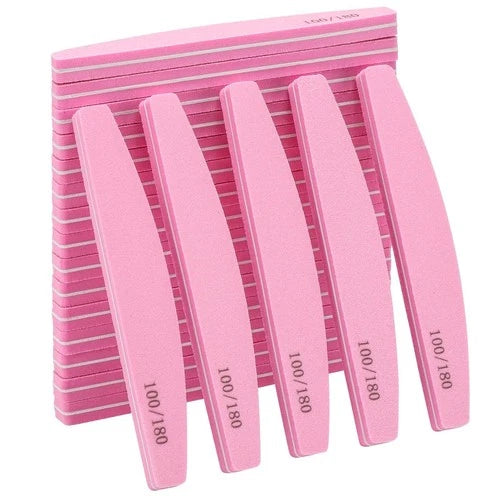 20 Pack Nail Buffers 100/180 Grit Washable Double Sided Nail Sanding Block File