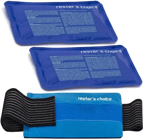 2 Soft Gel Ice Packs for Injuries Reusable with Extra Comfy Adjustable Cold Pack