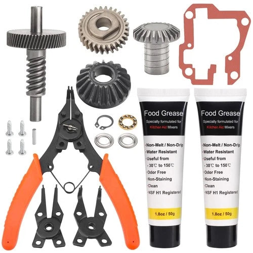 Worm Gear & Bevel Gear Kit for KitchenAid 5QT/6QT - Complete Repair Solution