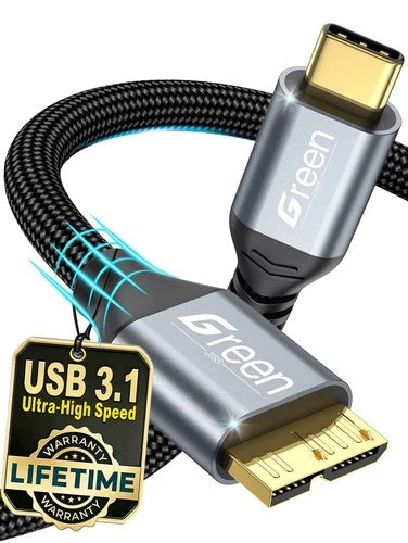 ® 10 Gbps Micro B to USB C Cable 1Ft External Hard Drive Cable