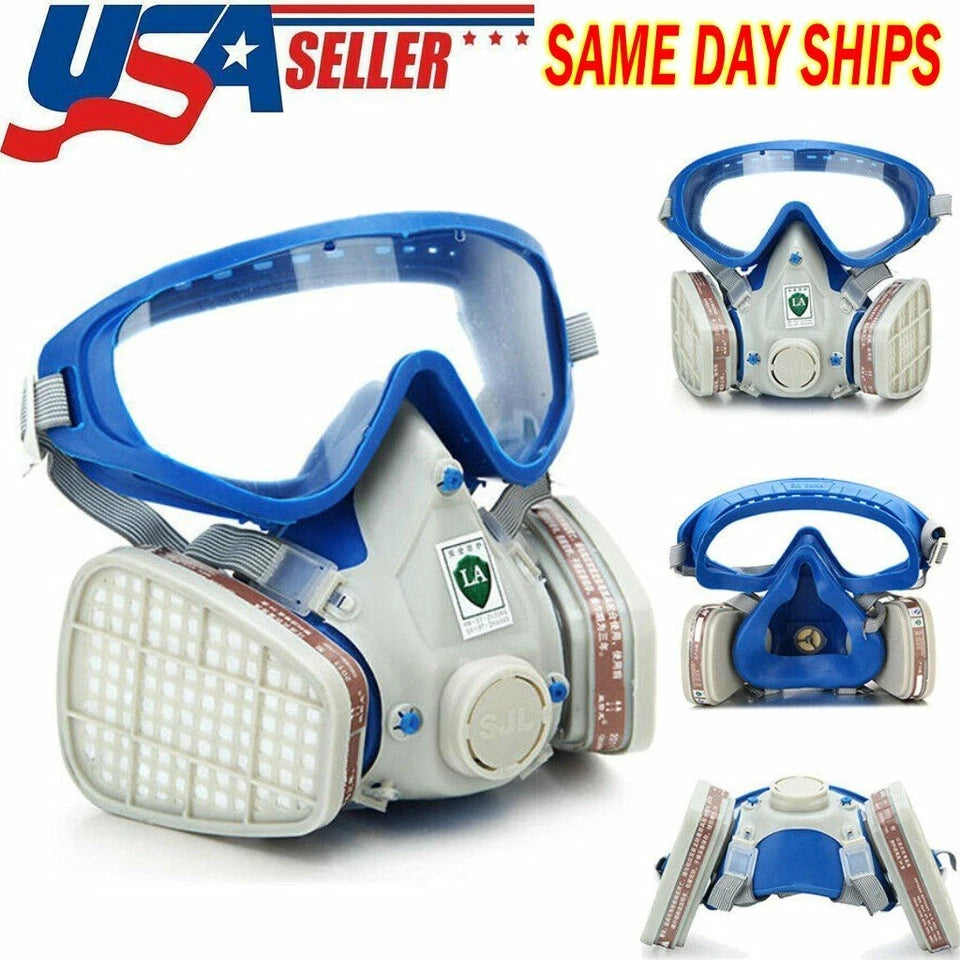 Full Face Gas Mask Painting Spraying Respirator Facepiece Reusable Respirator US